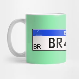 Brazil car license plate Mug